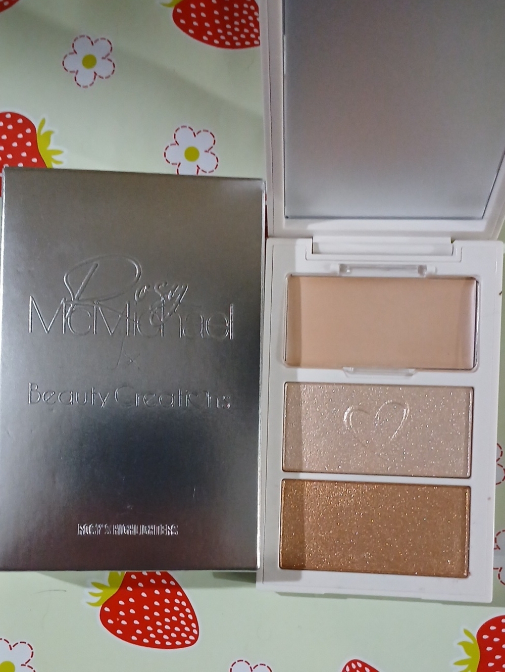 Rosy McMichaelxBeauty Creations Rosy's Highlighter Palette Silver Champagne  NIB